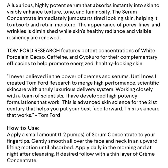 NEW Tom Ford SERUM CONCENTRATE - Picture 5 of 7